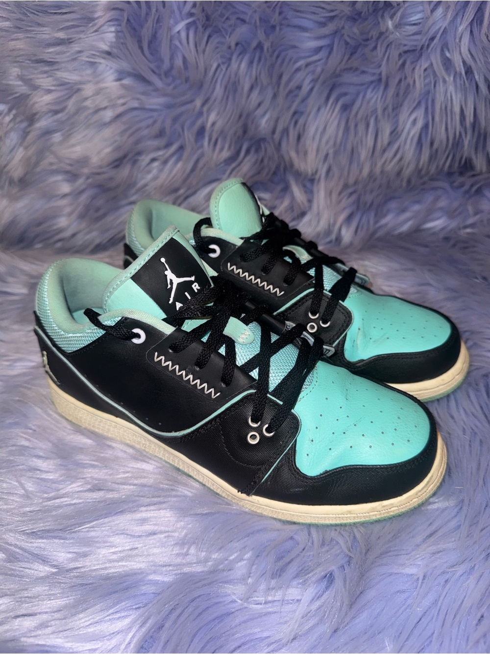 Nike Air Jordan 1 Flight 2 Low Top Sneakers in Mint Green & Black